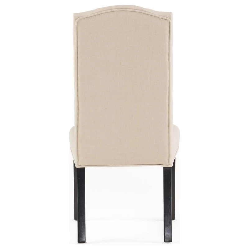 GDF Studio Clark Indoor Tufted Fabric Dining Chairs, Set Of 2, Natural Linen - Image 5