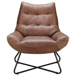 Graduate Lounge Chair Open Road Brown Leather