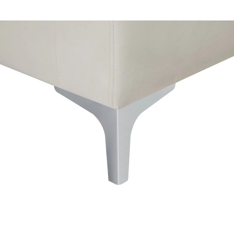 Naomi Velvet Sofa, Gold And Chrome Leg Set, Cream - Image 7