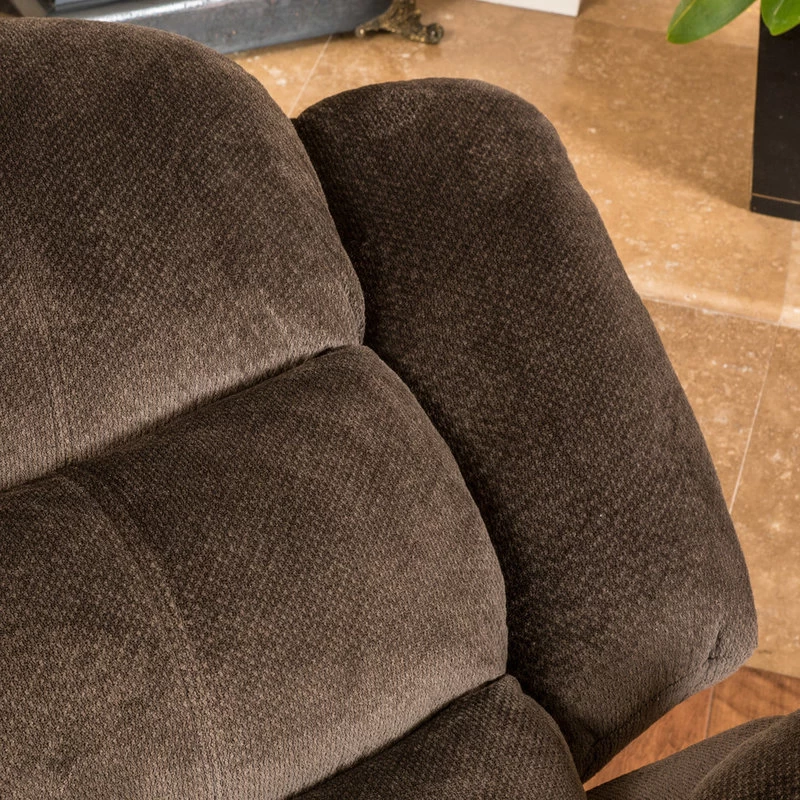 GDF Studio Blake Brown Fabric Glider Recliner Club Chair - Image 6