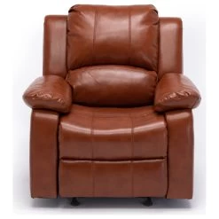 Clifton Caramel Leather Gel Recliner