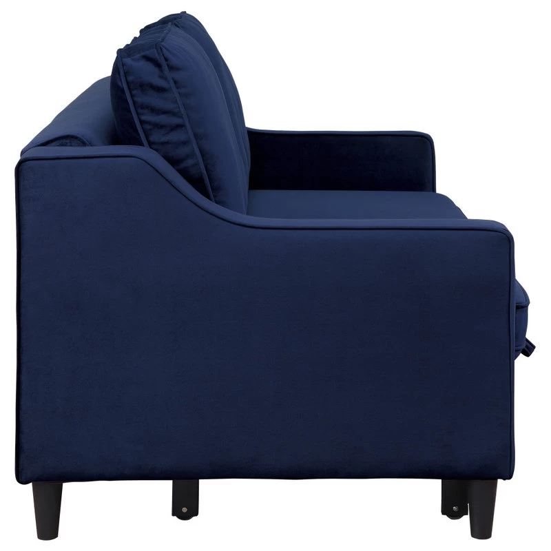 Dickinson Convertible Studio Sofa With Pull-out Bed, Navy - Image 3
