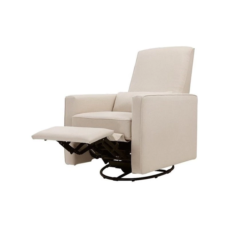 DaVinci Piper Recliner And Swivel Glider In Cream With Piping - Image 5