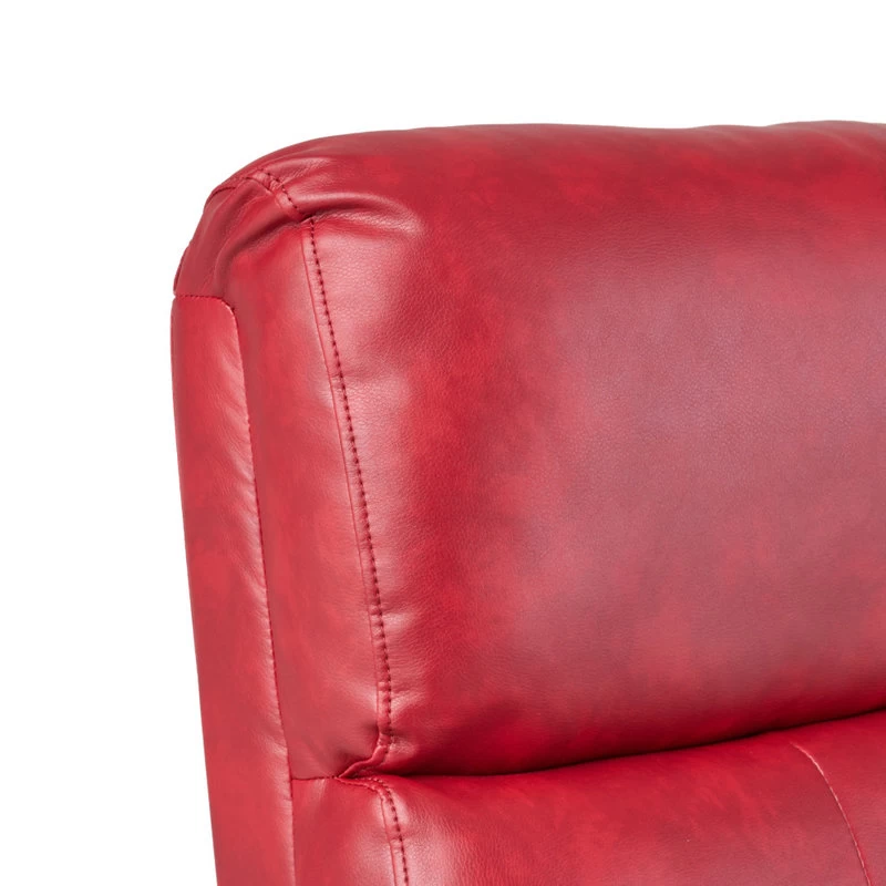 GDF Studio Teyana Red Leather Recliner Club Chair - Image 10
