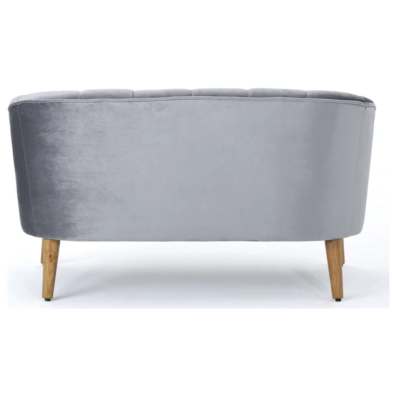 GDF Studio Scarlett Modern New Velvet Sofa, Pewter - Image 9