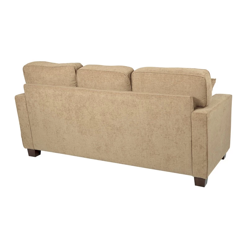 Russell Sectional, Earth Fabric With 2 Pillows And Coffeeed Legs - Image 3