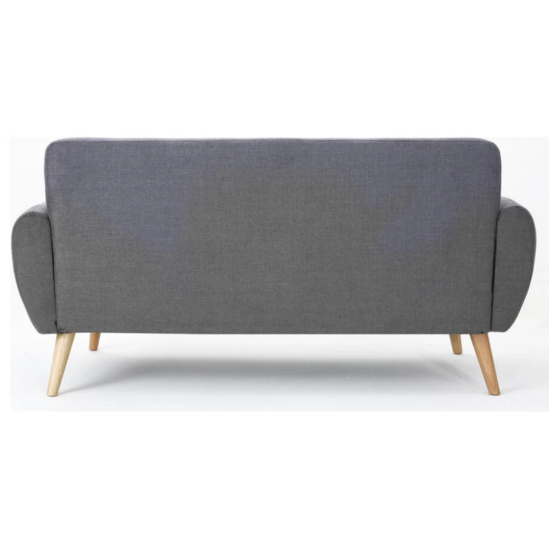GDF Studio Joseline Mid Century Modern Petite Fabric Sofa, Dark Gray - Image 9