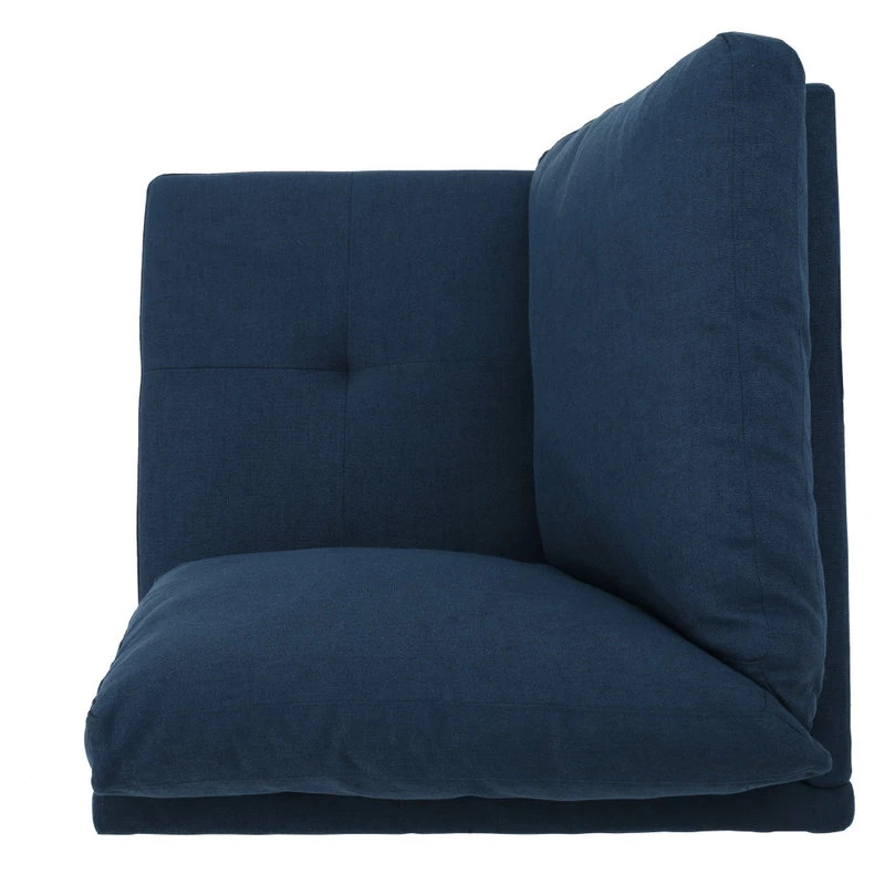 GDF Studio Carolina Fabric Sectional Couch, Dark Blue - Image 8