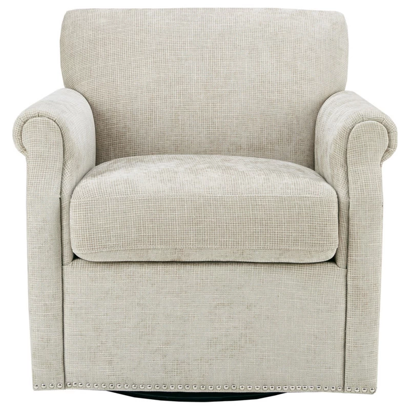 Madison Park Aldrich Armed Lounge Chair With Swivel Base Beige - Image 7