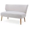 GDF Studio Dumont Mid Century Modern Fabric Loveseat Sofa Settee, Beige