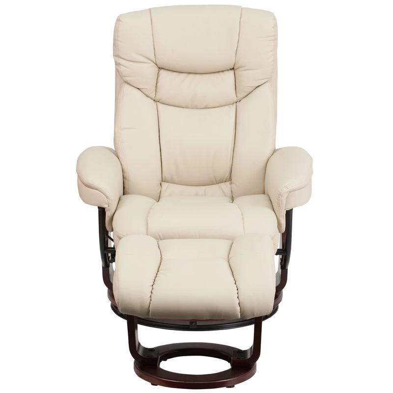 Flash Furniture Vintage Leather Recliner, Beige - Image 4
