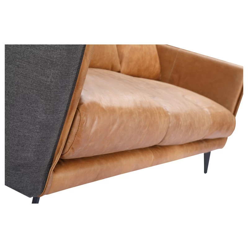 Messina Leather Sofa Cigare Tan Leather - Image 6