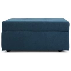 GDF Studio Chatsworth Tufted Fabric Storage Ottoman With Rolling Casters
