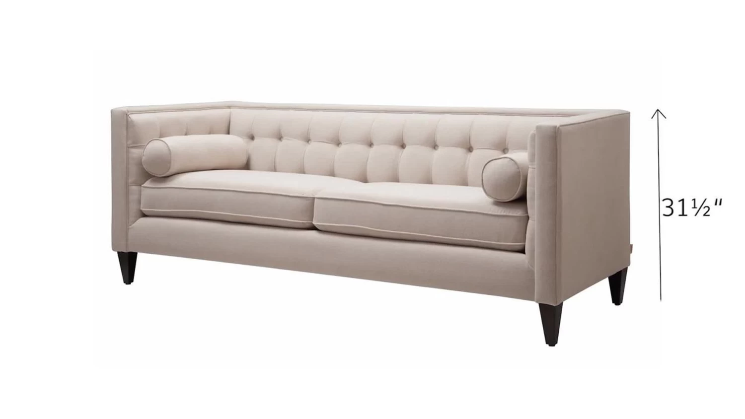 Jack 84" Modern Tuxedo Tufted Sofa, Sky Neutral Beige - Image 2