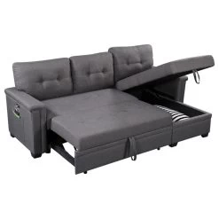 Ashlyn Sleeper Sofa With USB Charger Pocket And Chaise