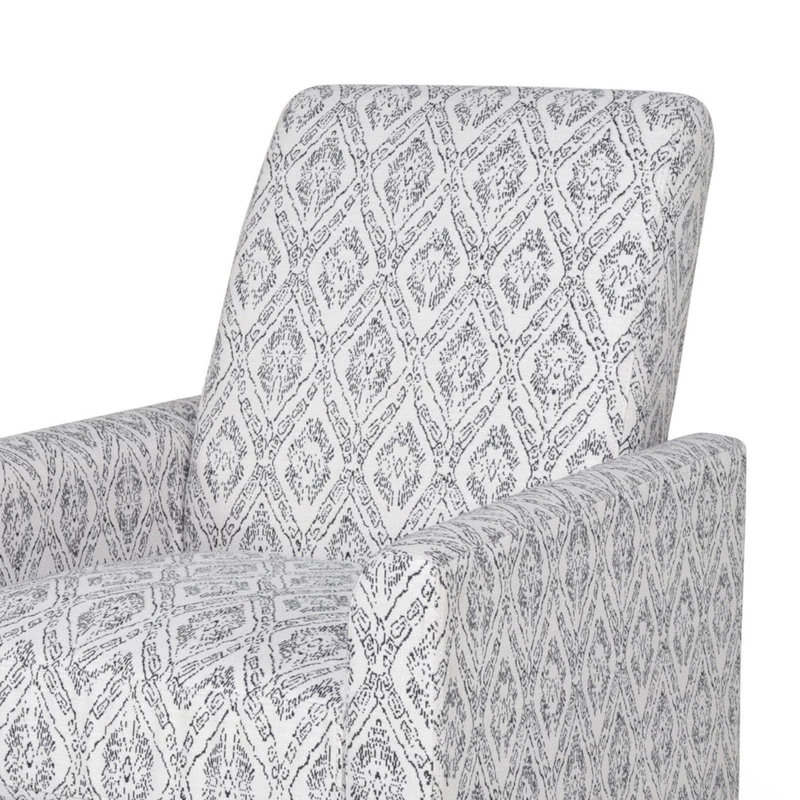 Bellagio Contemporary Fabric Upholstered Push Back Recliner, Black Print/Espress - Image 6