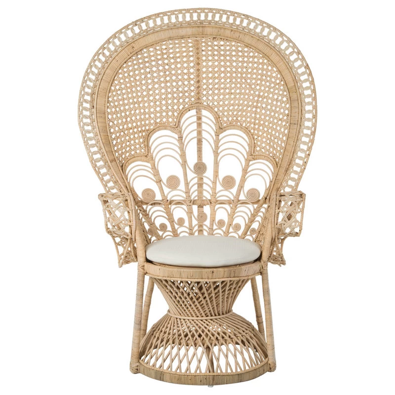 Lady Peacock Rattan Chair, Natural - Image 4