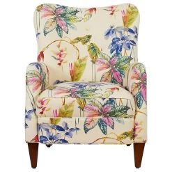 Paradise Upholstered Armchair, Tropical Floral Beige