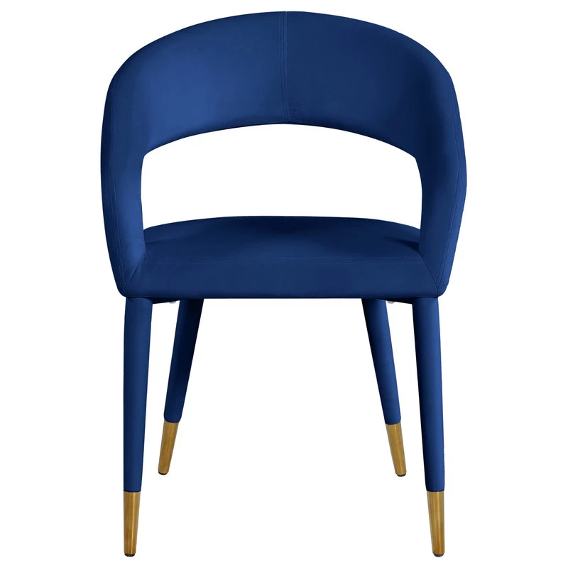 The Prescott Dining Chair, Navy, Velvet - Image 4