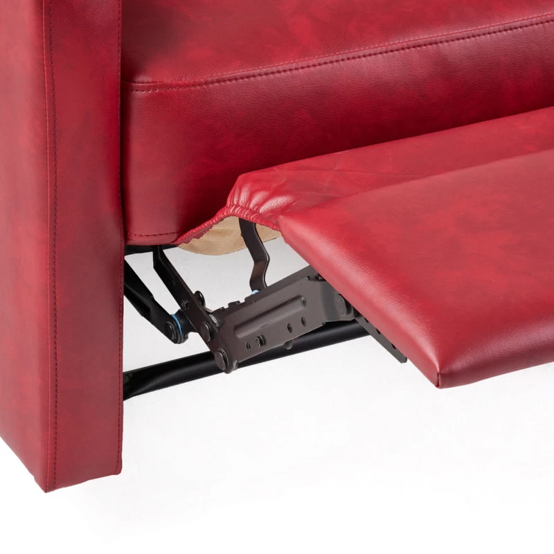 GDF Studio Teyana Red Leather Recliner Club Chair - Image 8