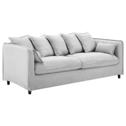Avalon Slipcover Fabric Sofa, Light Gray