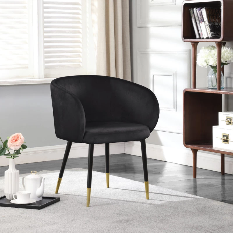 The Soho Dining Chair, Black, Velvet - Image 6