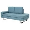 GDF Studio Phelps Modern Fabric Chaise Loveseat, Blue/Silver