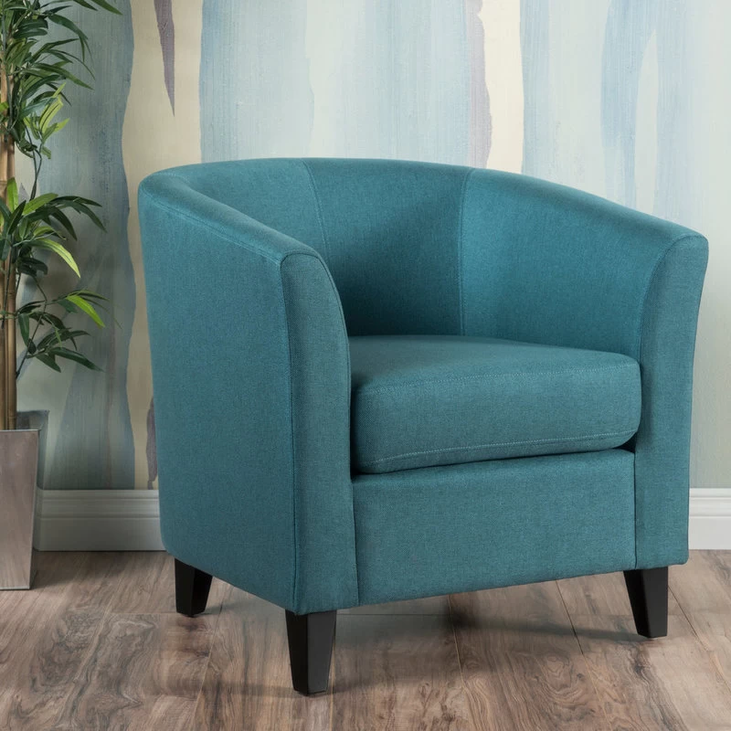 GDF Studio Prescott Tub Design Club Chair, Dark Teal Fabric - Image 2