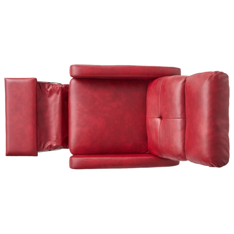 GDF Studio Teyana Red Leather Recliner Club Chair - Image 4