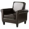 GDF Studio Larkspur Modern Design Leather Club Chair, Brown
