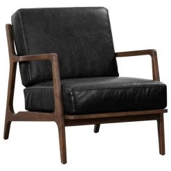 Poly And Bark Verity Lounge Chair, Onyx Black