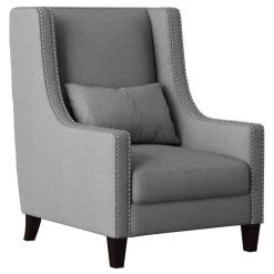 Waterlyn Wingback Chair, Light Gray