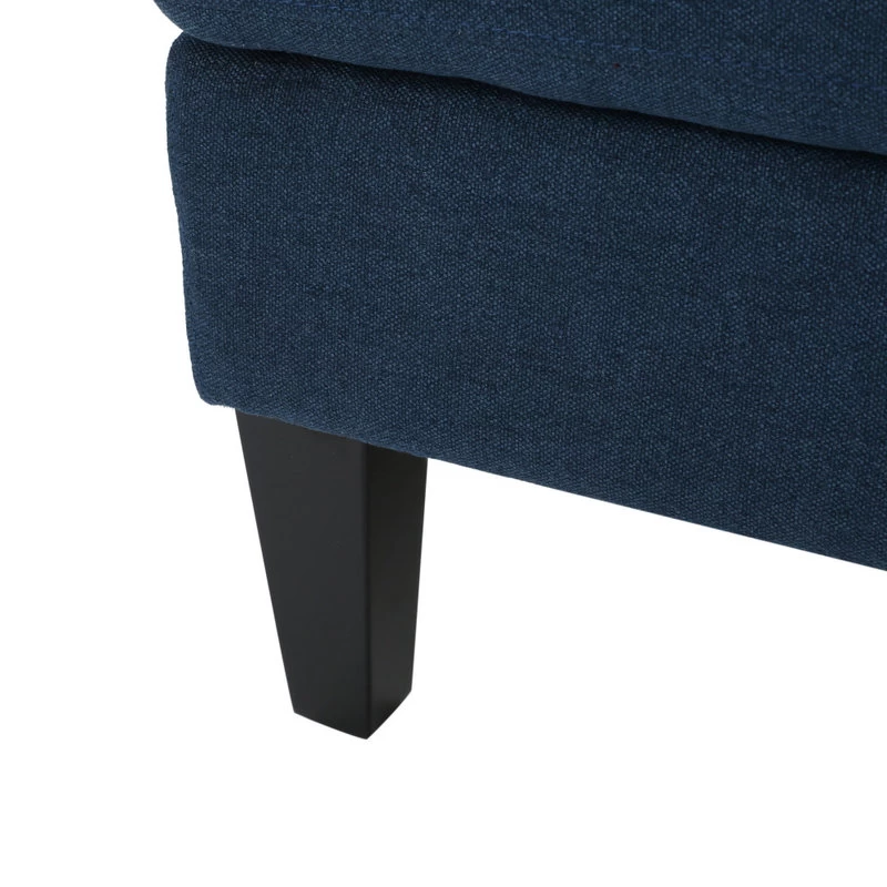 GDF Studio Carolina Fabric Sectional Couch, Dark Blue - Image 9