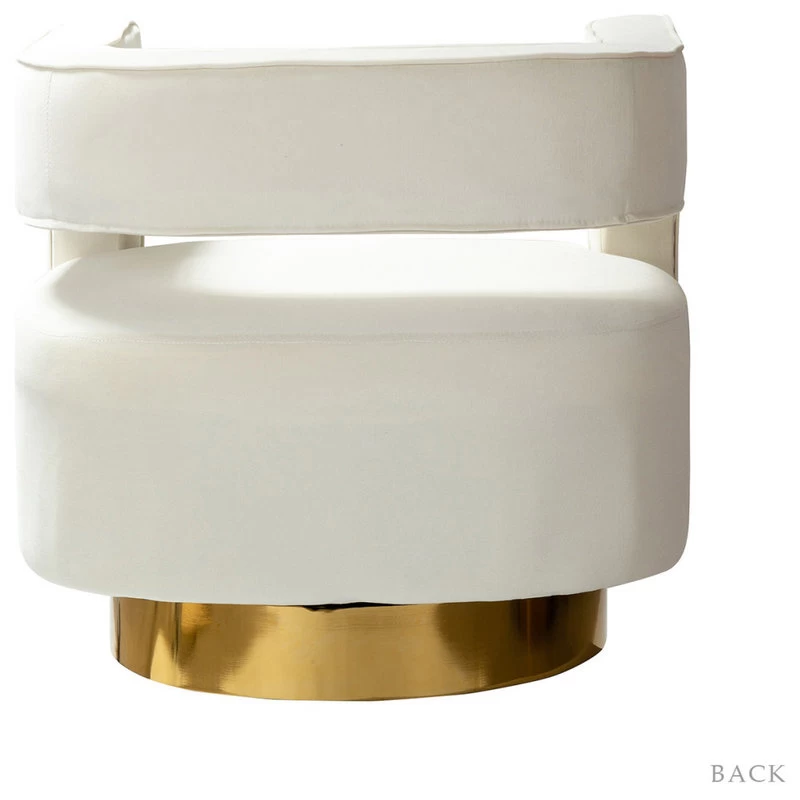 Swivel Barrel Chair Set Of 2, Ivory - Image 5