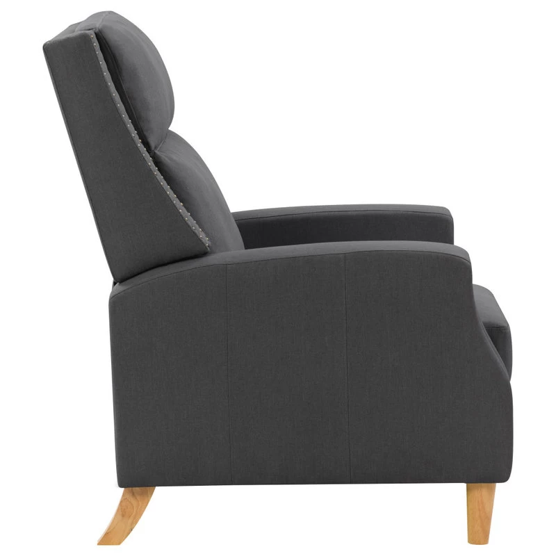 CorLiving Lynwood Recliner Chair With Nail Head Trim, Dark Grey - Image 5