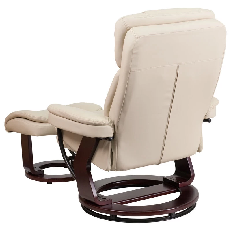 Flash Furniture Vintage Leather Recliner, Beige - Image 3