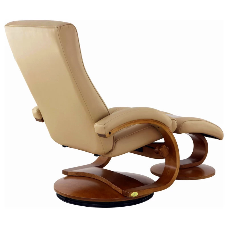 Hamilton Recliner And Ottoman In Cobblestone Top Grain Leather - Image 3