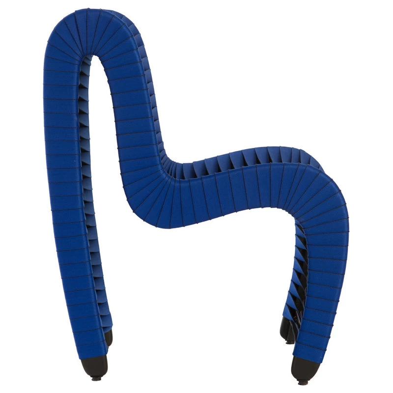 The Bradbury Dining Chair, Blue And Black, Cotton - Image 2