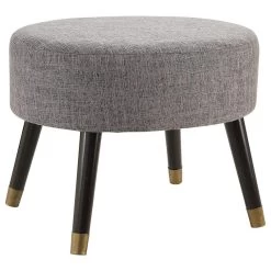 Convenience Concepts Designs4Comfort Mid-Century Ottoman Stool In Gray Fabric