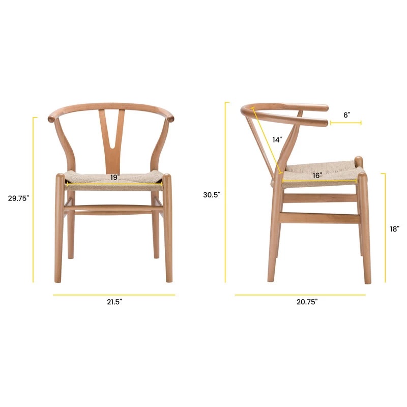 The Sawyer Dining Chair, Natural, Wood And Rope - Image 6