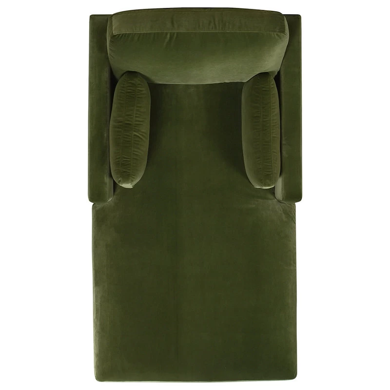 Knox 65" Modern Farmhouse Chaise Lounge Chair, Olive Green Performance Velvet - Image 8