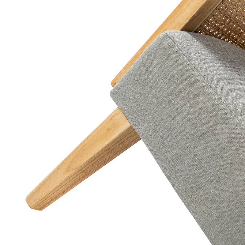 Wicker Arm Loveseat, Pewter - Image 7