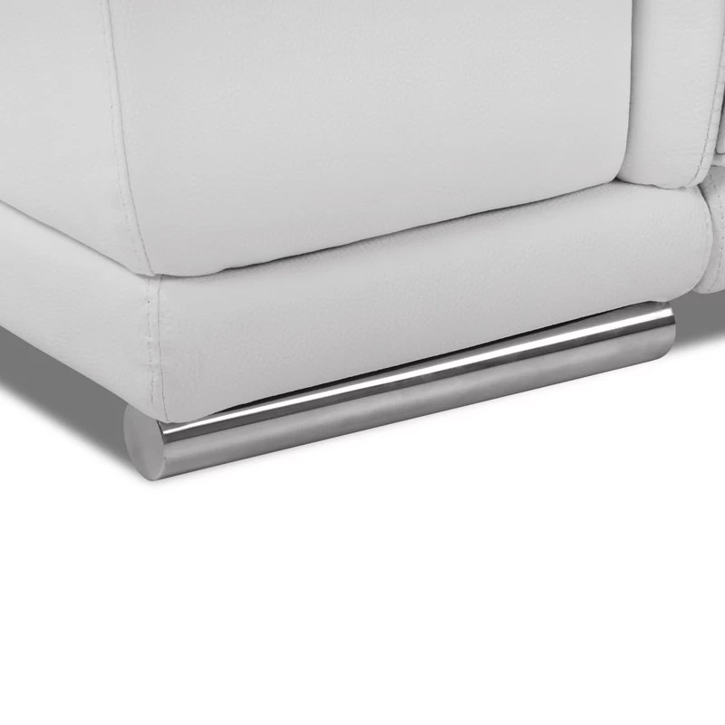 Veneto Italian Leather Power Reclining Chair, White - Image 3