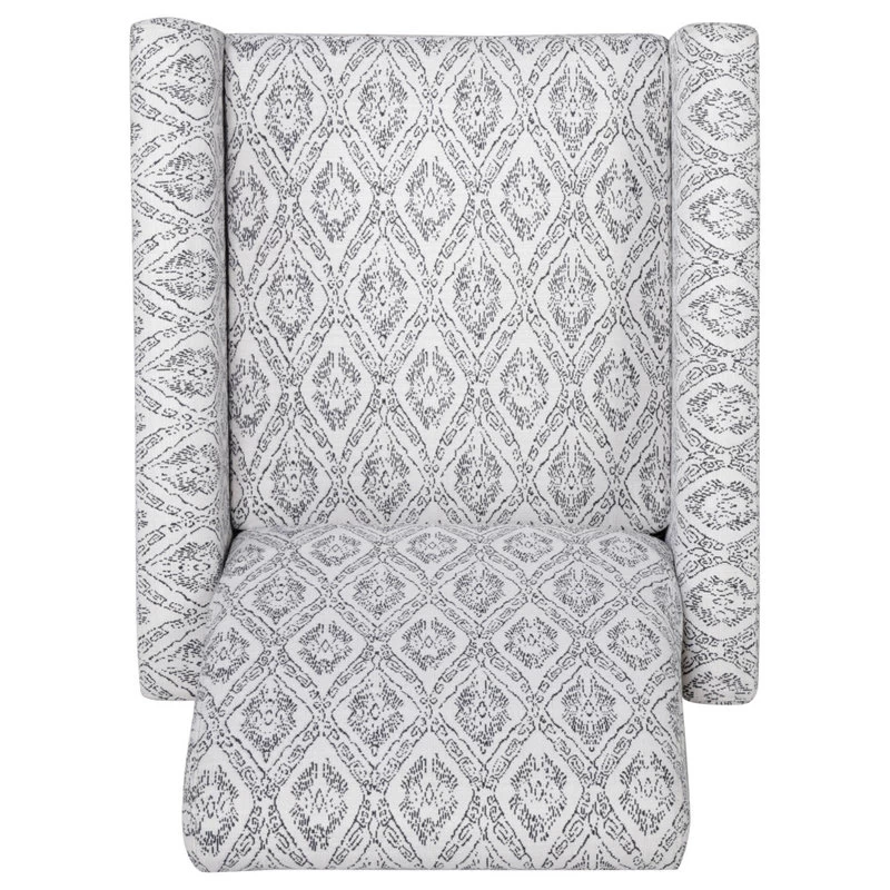 Bellagio Contemporary Fabric Upholstered Push Back Recliner, Black Print/Espress - Image 14