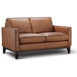 Pimlico 100% Top Grain Leather Loveseat