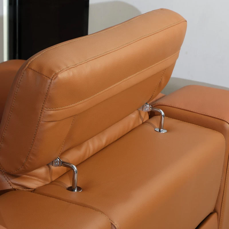 Frederico Genuine Italian Leather 6-Piece 1 Console 3-Power Reclining Sectional, Camel - Image 9