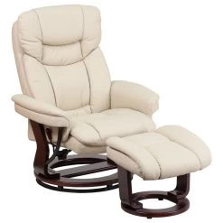 Flash Furniture Vintage Leather Recliner, Beige