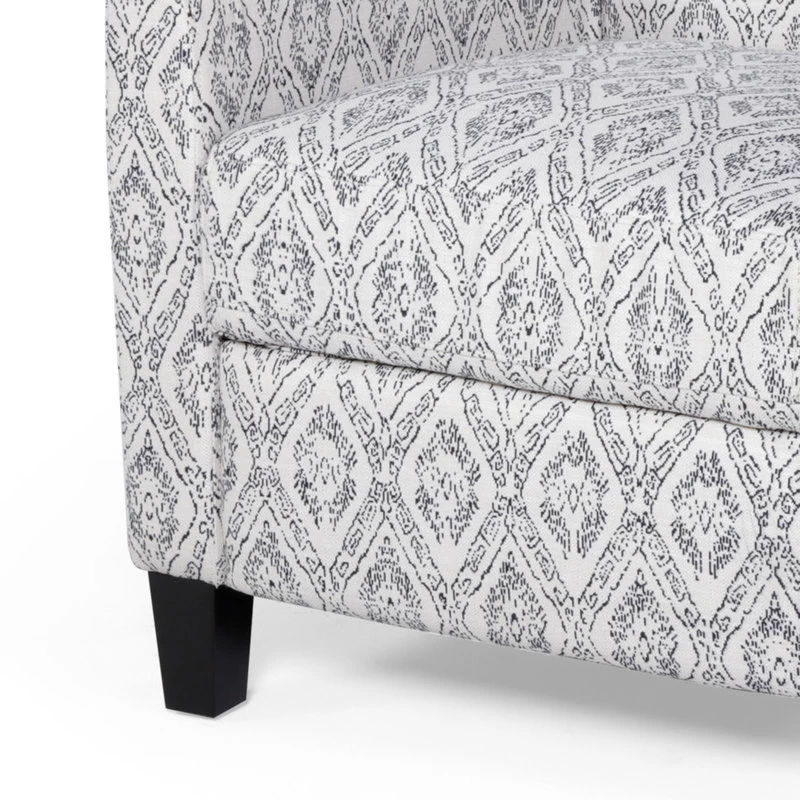 Bellagio Contemporary Fabric Upholstered Push Back Recliner, Black Print/Espress - Image 7