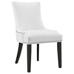 Marquis Faux Leather Dining Chair, White