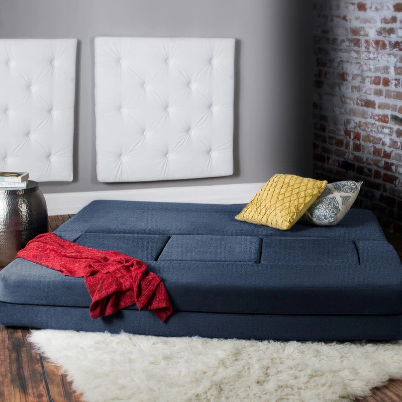 Zipline Convertible Sleeper Sofa With 3 Ottomans, 3-Piece Set, Marine - Image 5